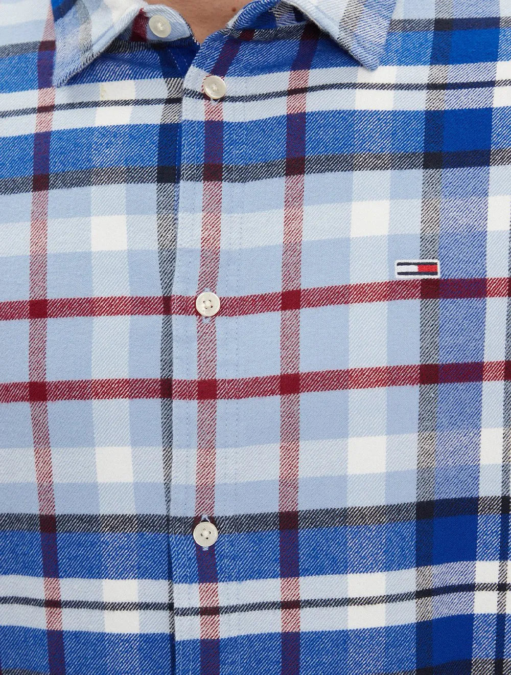 Camisa Tommy Jeans Masculina Regular Xadrez Essential Check Azul