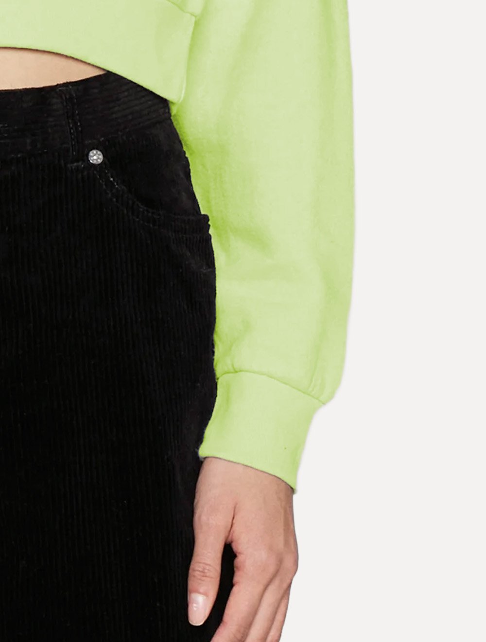 Moletom Levis Feminino Cropped Media Hoodie Verde Claro