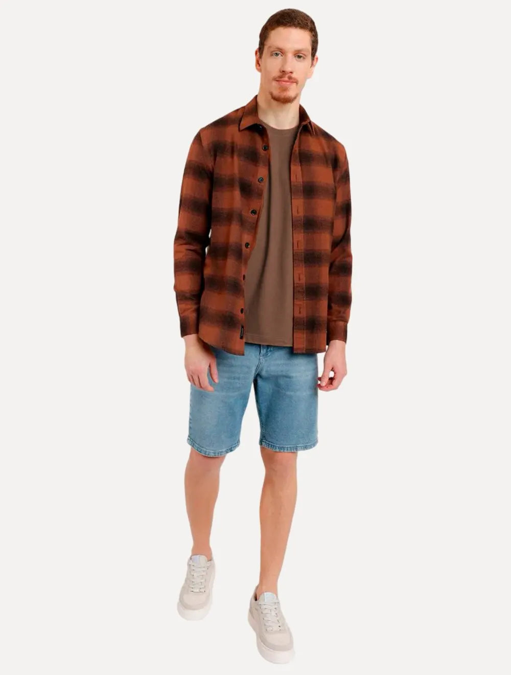 Camiseta Aramis Masculina Basic Lisa Marrom