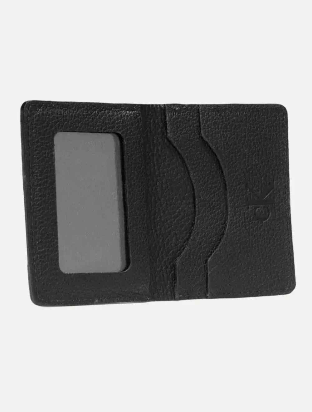 Carteira Calvin Klein Jeans Porta Cartão Nobuck Logo Cáqui Claro