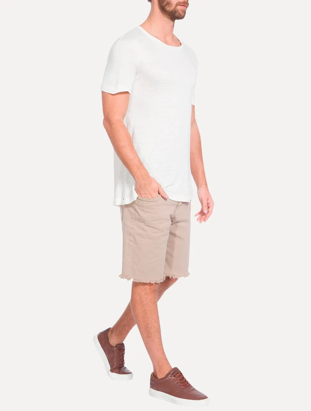 Camiseta Osklen Masculina Regular Silk Perfect Off-White Mescla
