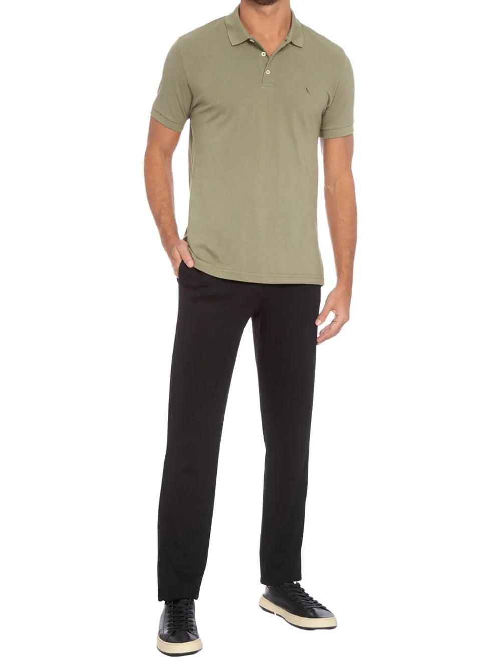 Polo Reserva Masculina Piquet Clássica Verde Militar