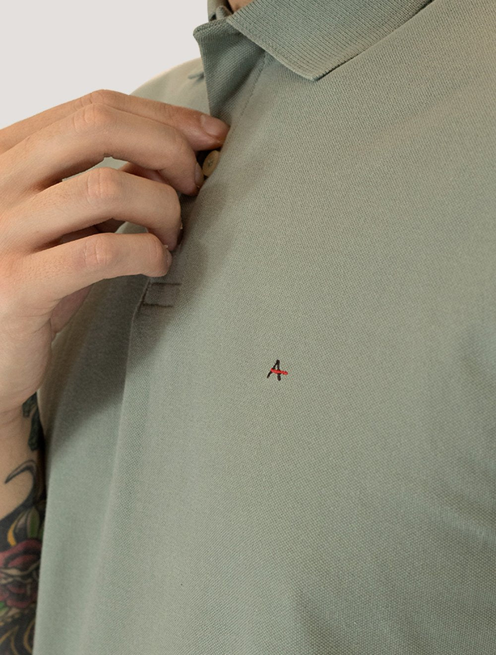 Polo Aramis Masculina Regular Basic Piquet Dark Verde Sálvia