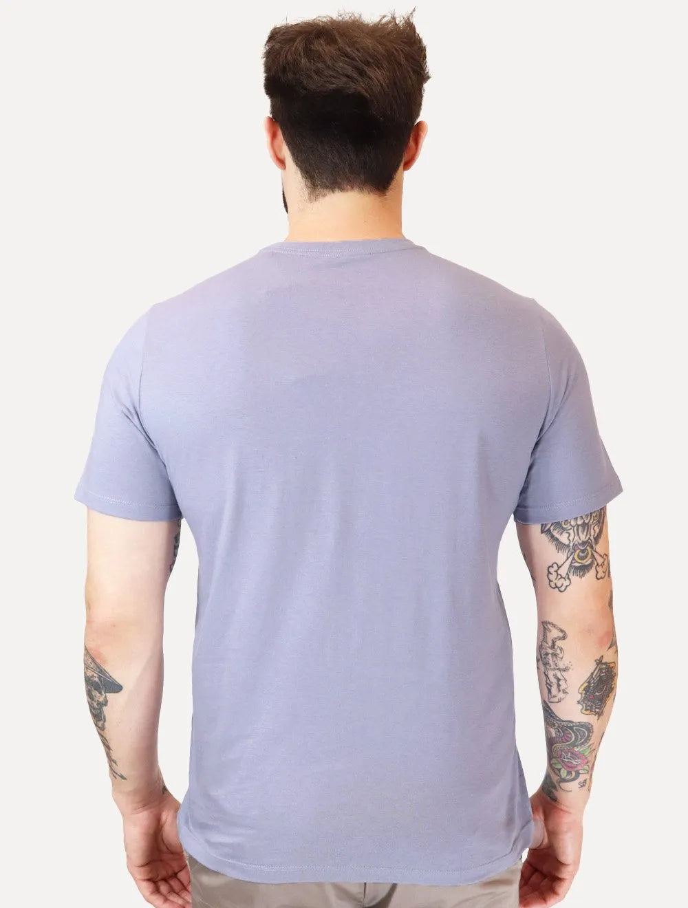 Camiseta Dudalina Masculina Essentials Modal Logo Lilás