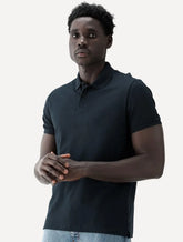 Polo Calvin Klein Masculina Piquet Regular Básica Mono Sem Friso Azul Marinho