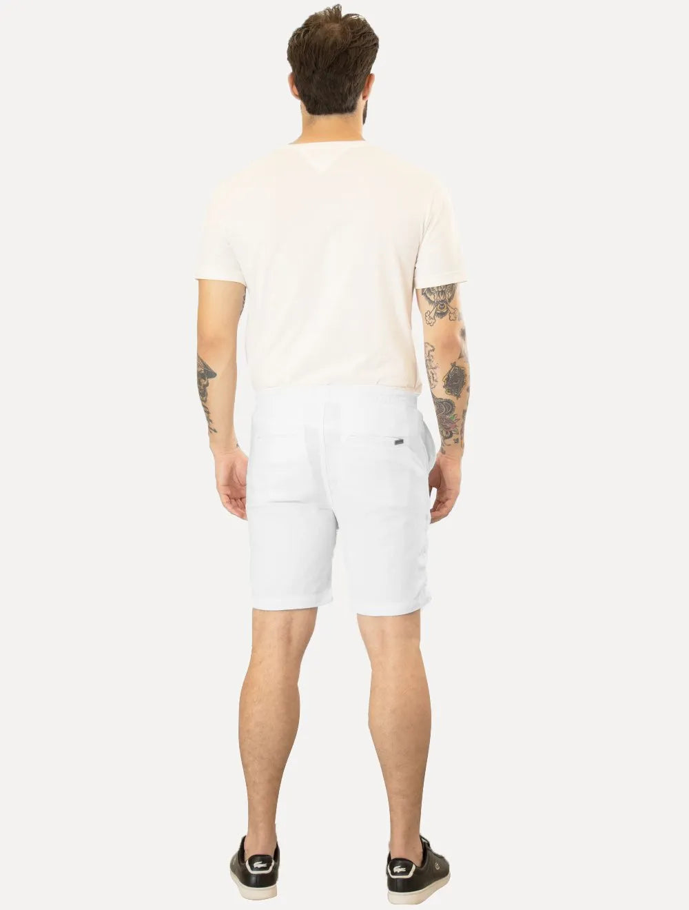 Bermuda Calvin Klein Jeans Masculina Elástico Linen Tag Branca