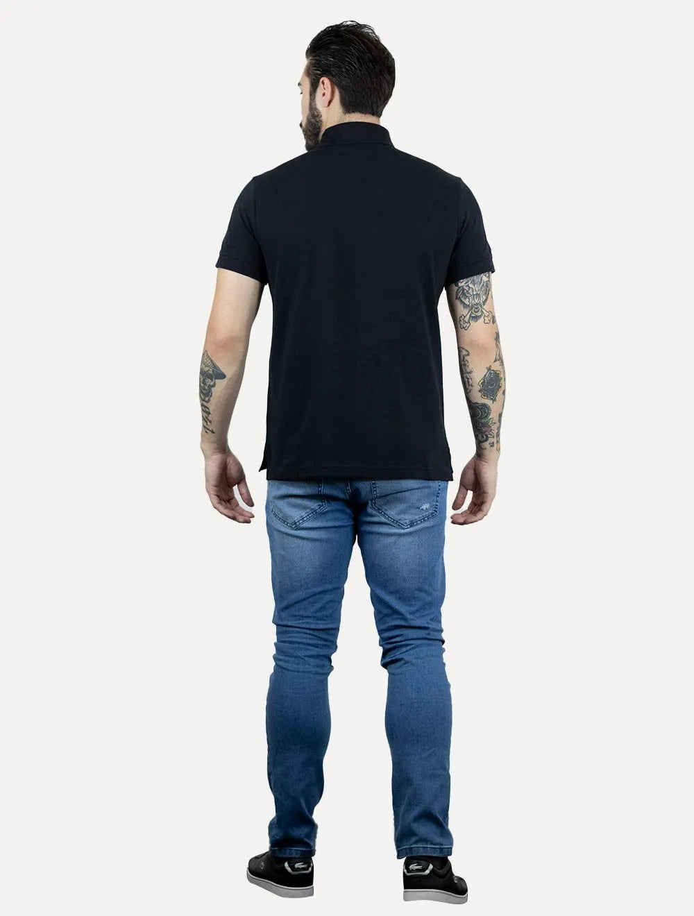 Polo Tommy Hilfiger Masculina Regular Chest Insert Logo Azul Marinho