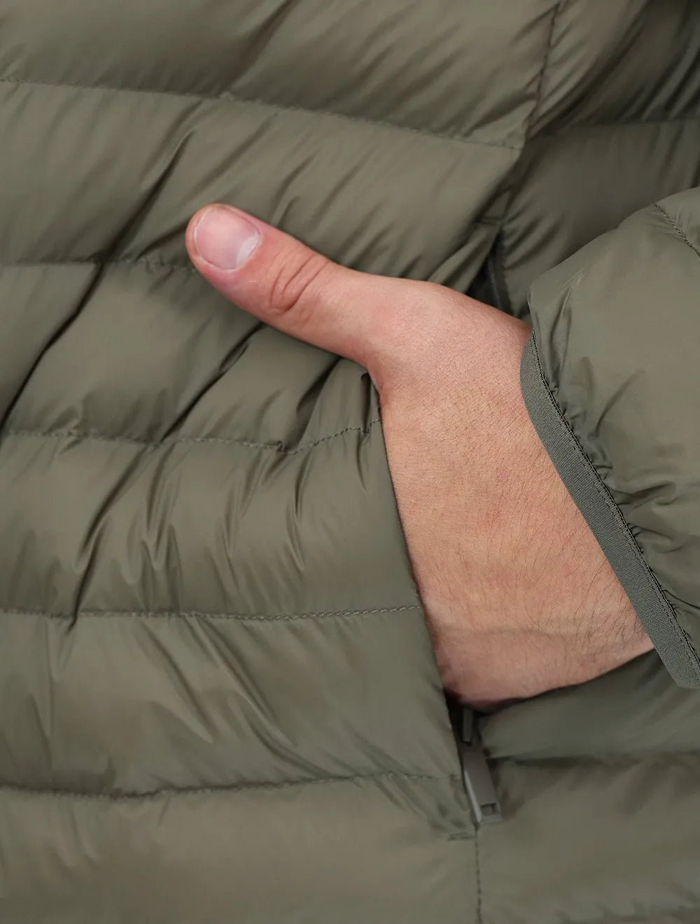 Jaqueta Calvin Klein Masculina Puffer Waterproof Caqui