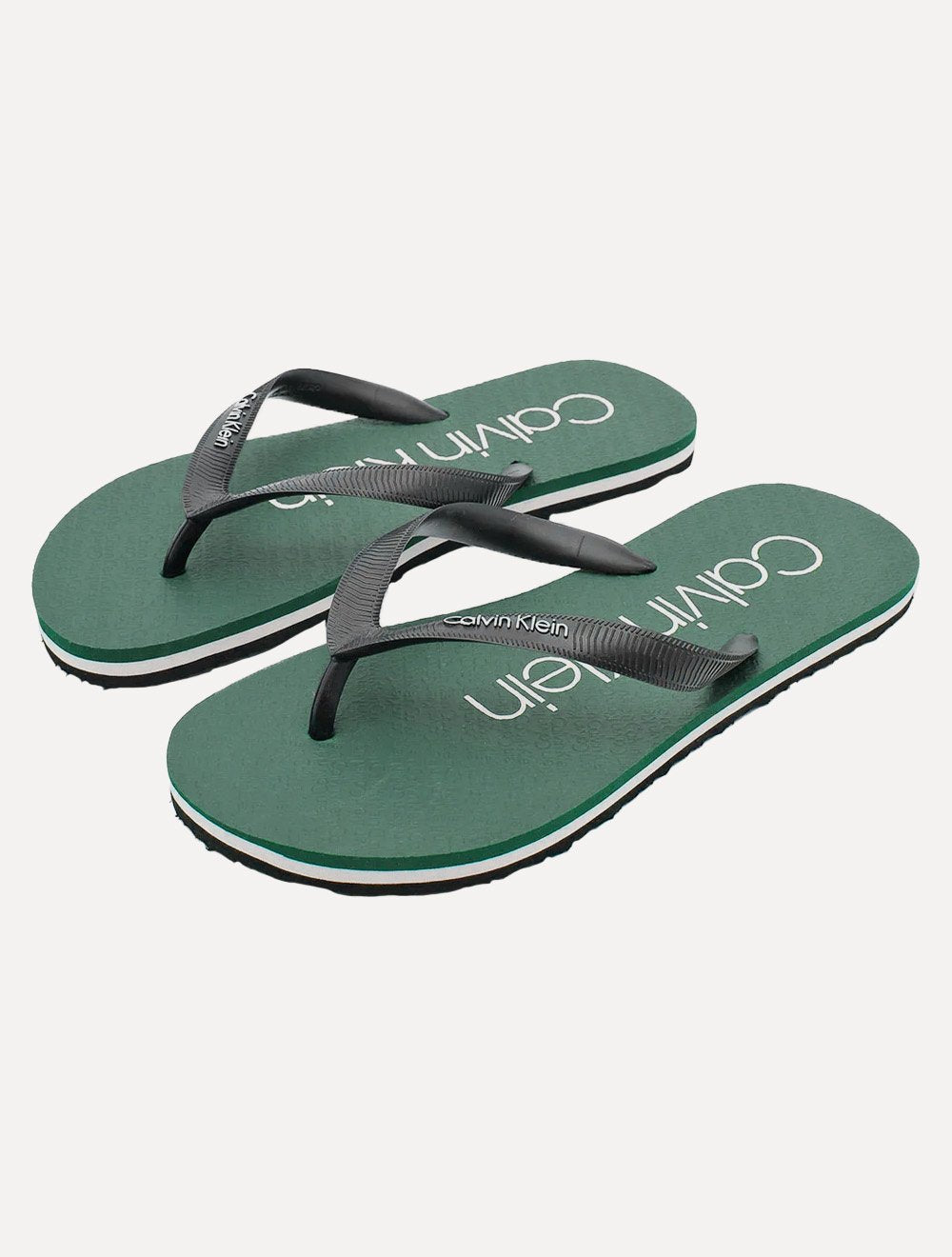 Chinelo Calvin Klein Jeans Swin Contrast Logo Re Issue Verde
