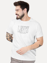 Camiseta Levis Masculina Rope Country Center Logo Branca Mescla