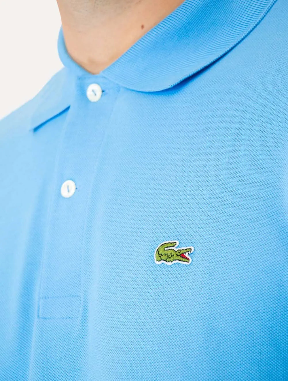 Polo Lacoste Masculina L.12.12 Azul Celeste
