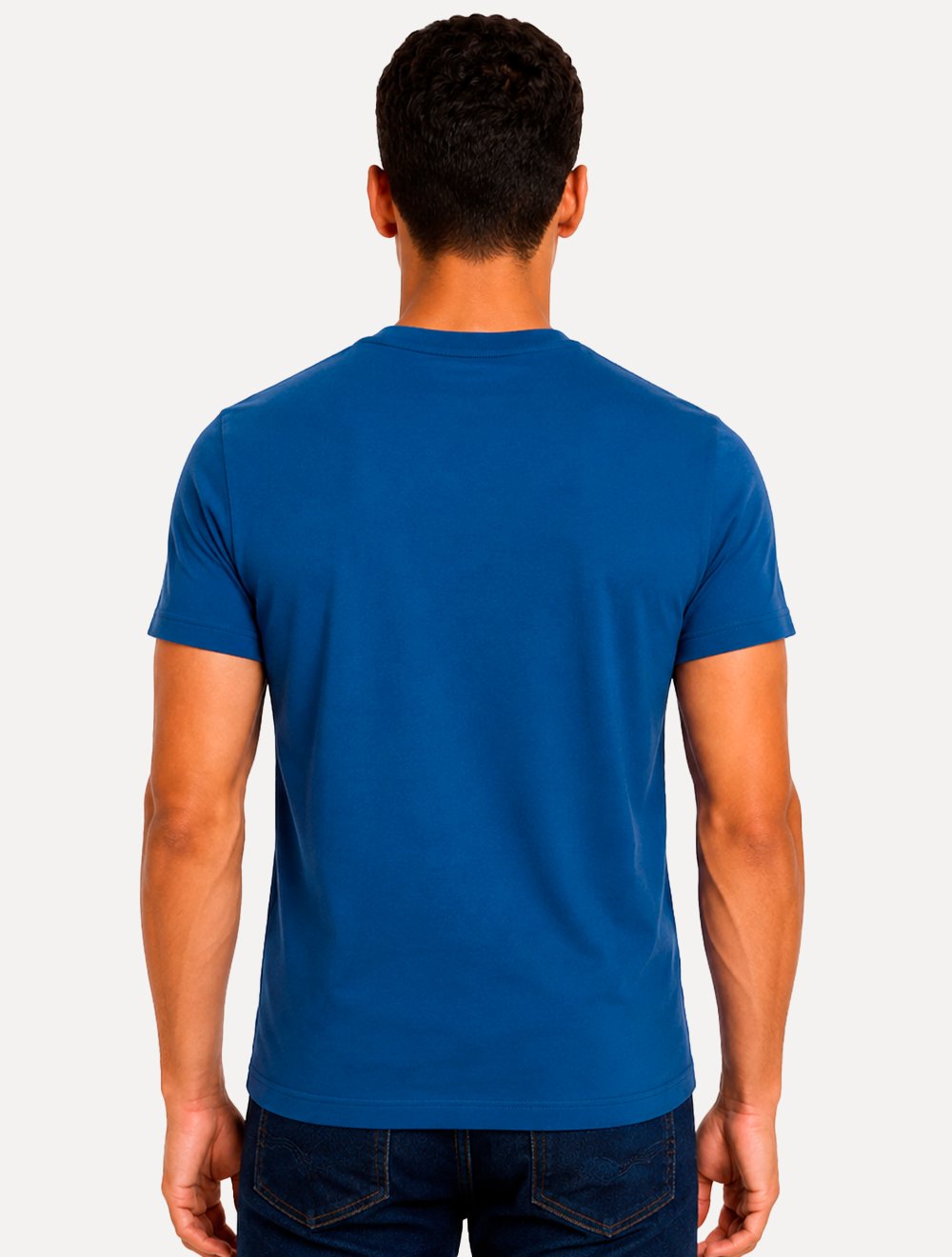 Camiseta Tommy Hilfiger Masculina Pigment Blue Slim Fit Essential Stretch Azul