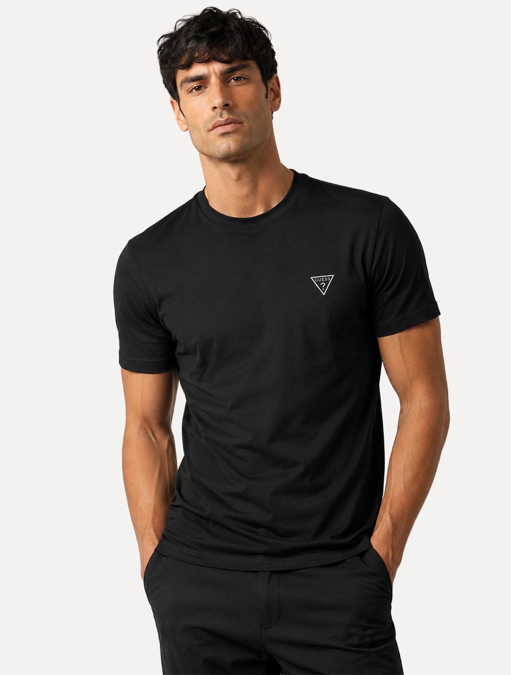 Camiseta Guess Masculina Mini Logo Print Preta