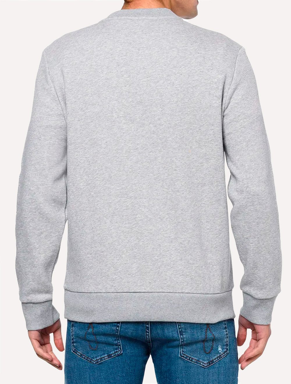 Moletom Calvin Klein Jeans Masculino Crewneck Issue Monograma Cinza Mescla