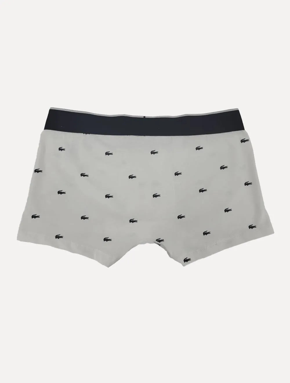 Cueca Lacoste Trunk Boxer Jersey Croco Print Branca Vermelha Cinza Pack 3UN