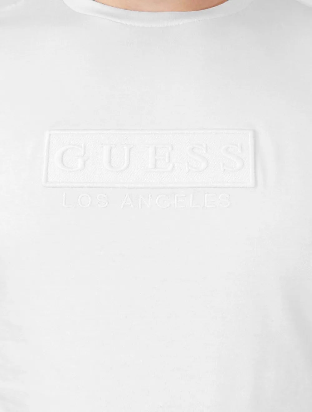 Camiseta Guess Masculina Los Angeles Embroidery Logo Branco