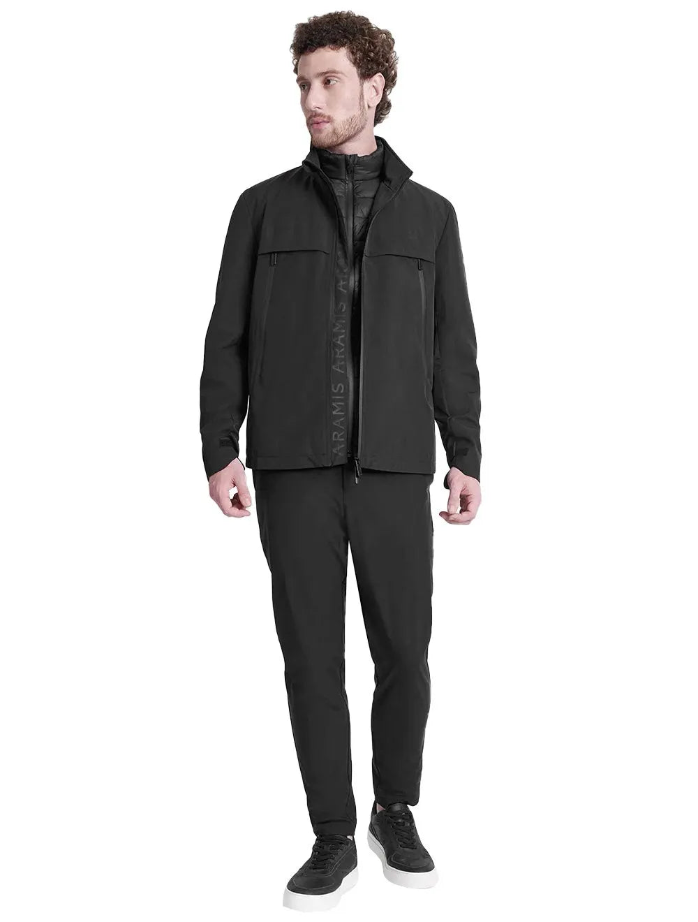 Jaqueta Aramis Masculina Nylon Bomber 3 IN 1 Liquid Repeller Preta