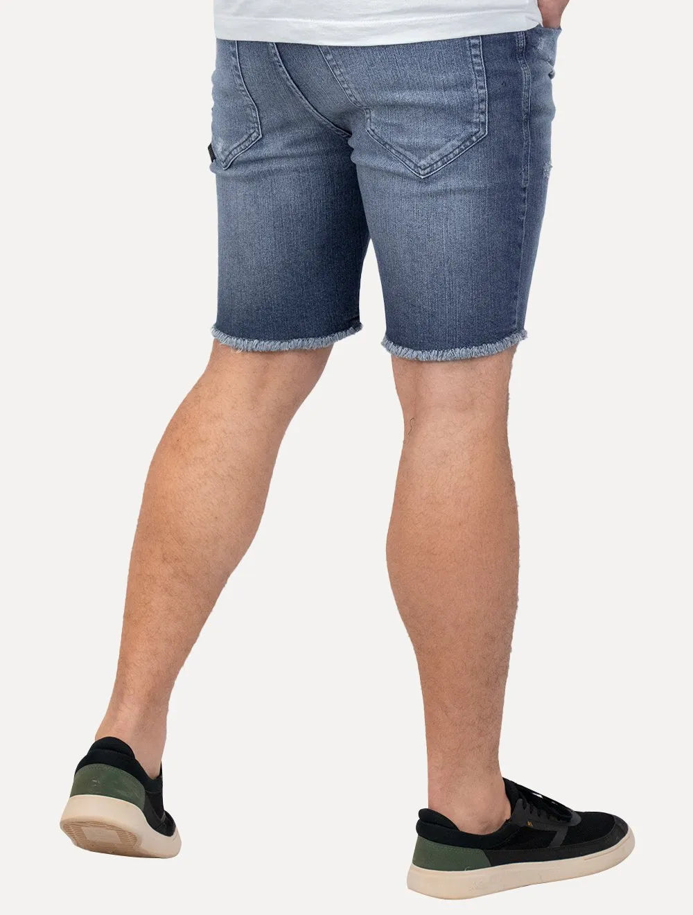 Bermuda Ellus Jeans Masculina Denim Elastic II Classic Azul Médio