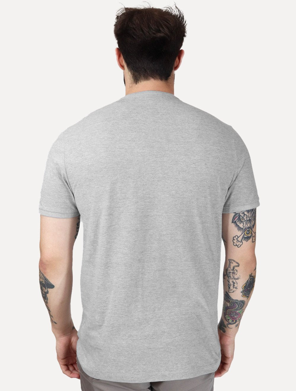 Camiseta Aramis Masculina Friso Gola Cinza Mescla