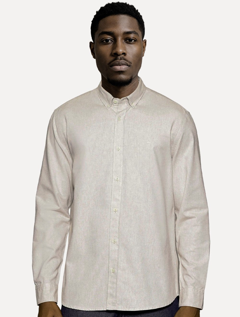 Camisa Aramis Masculina Slim Oxford Planalto Caquí Médio