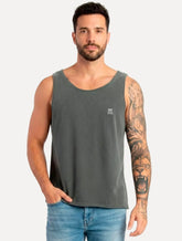 Regata King & Joe Masculina Estonada Machão Logo Peito Chumbo