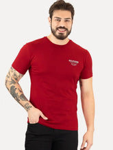 Camiseta Tommy Hilfiger Masculina Regular Global Stripe Vermelha