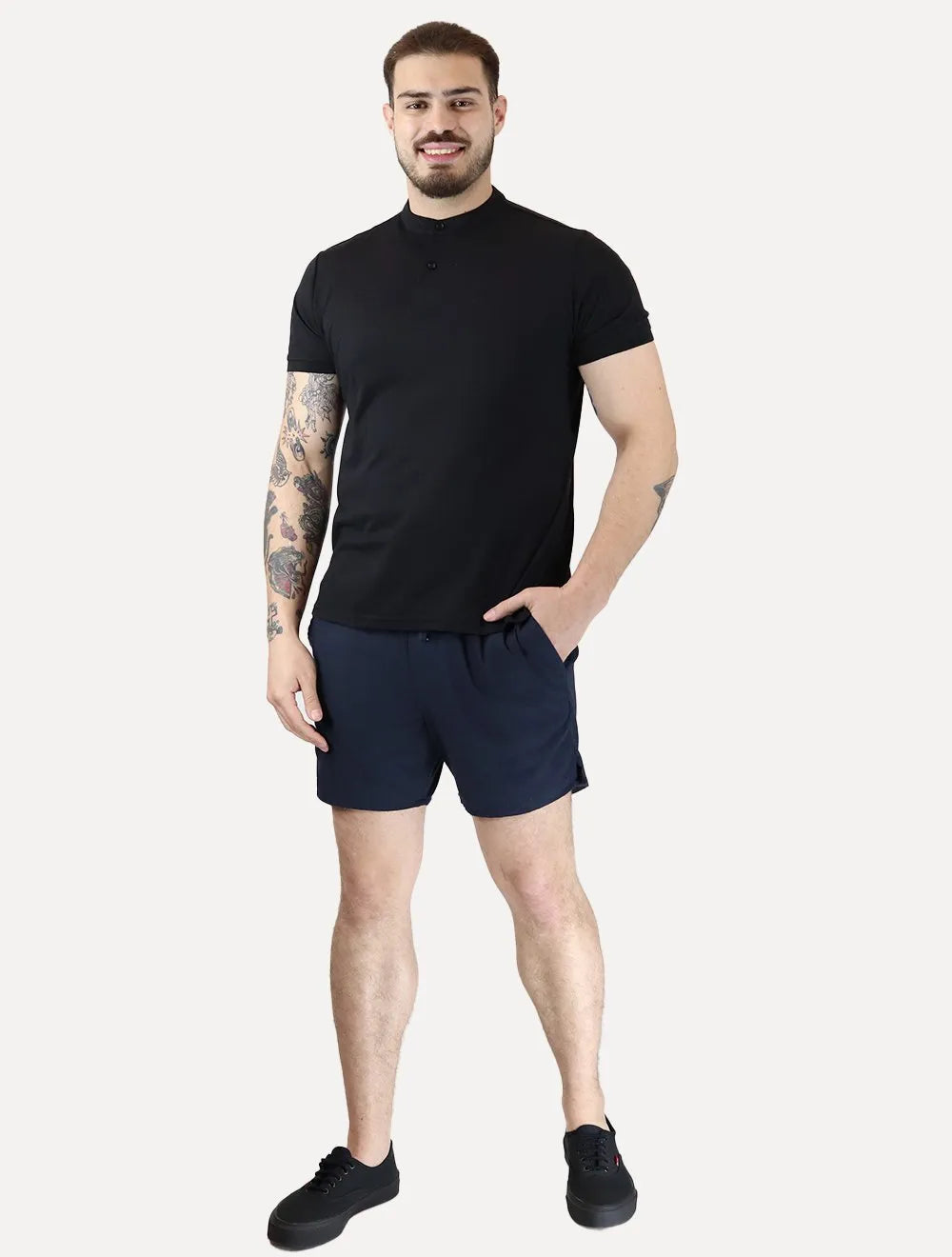 Short Foxton Masculino Linho Pier Casual Azul Marinho