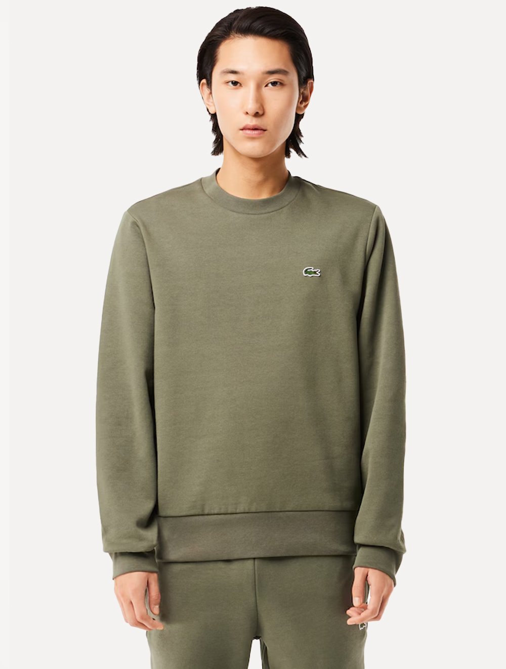 Moletom Lacoste Masculino Crewneck Classic Croco Verde