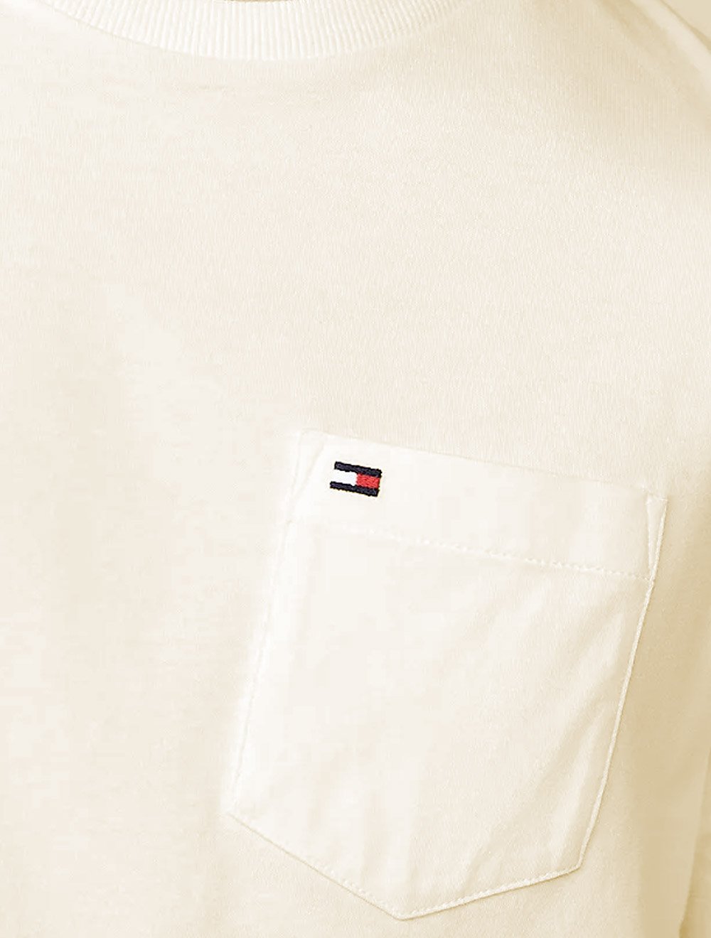 Camiseta Tommy Jeans Masculina Regular Pocket Creme