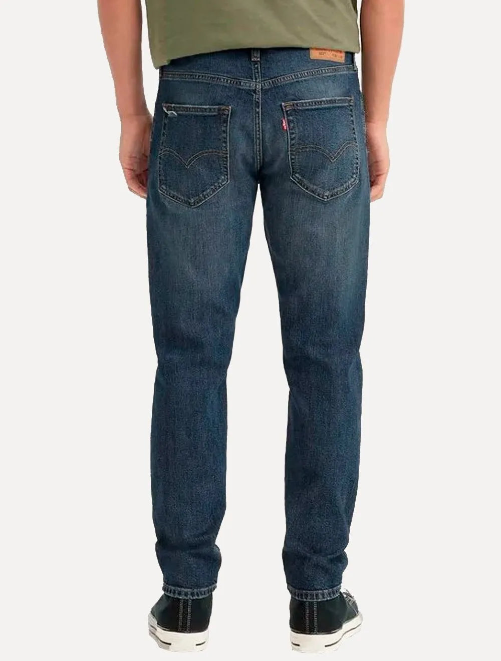 Calça Levis Jeans Masculina 512 Slim Stretch Destroyed Azul Escuro