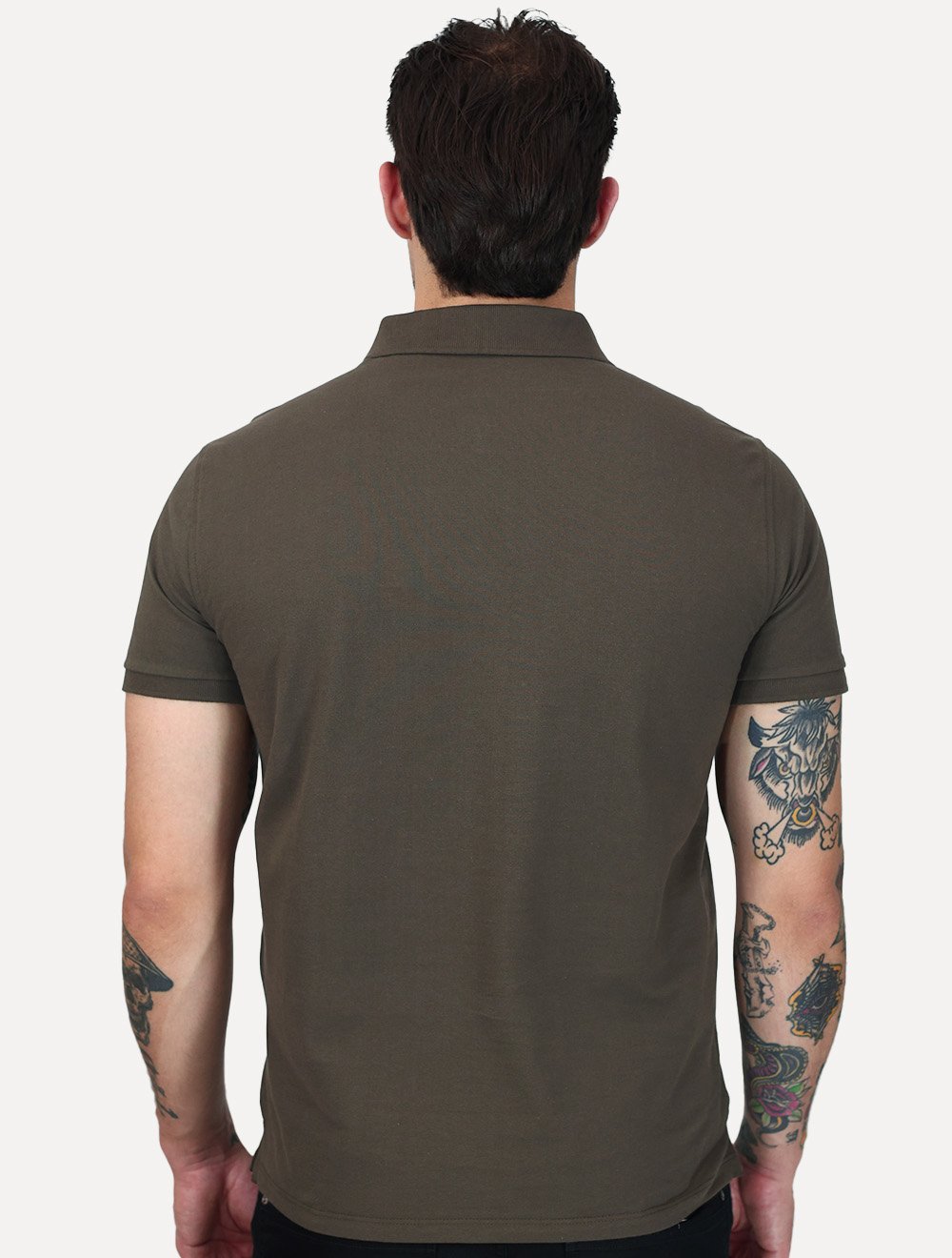 Polo Dudalina Piquet Essentials Cotton Basica Marrom Escuro