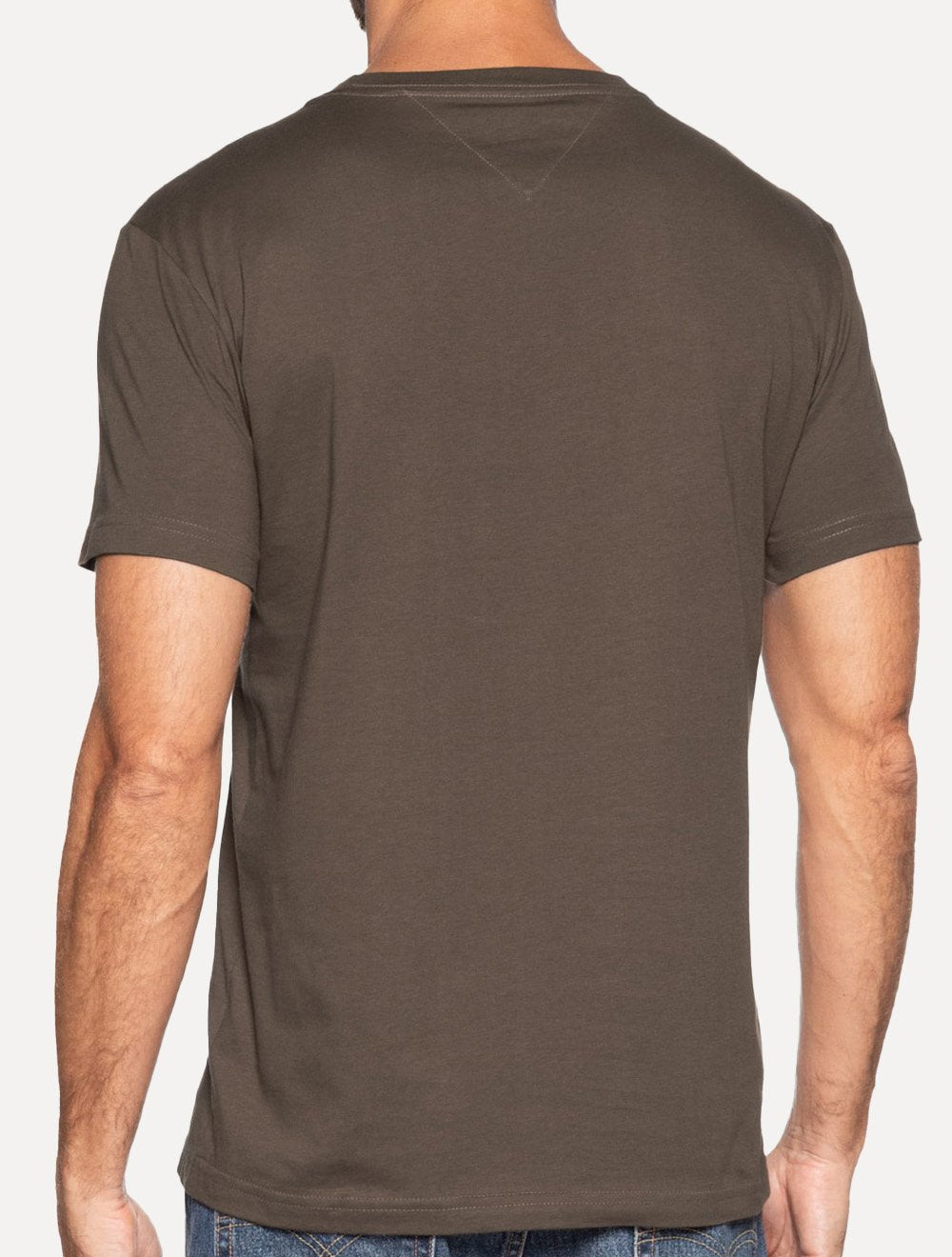 Camiseta Tommy Hilfiger Masculina Essential Cotton Marrom