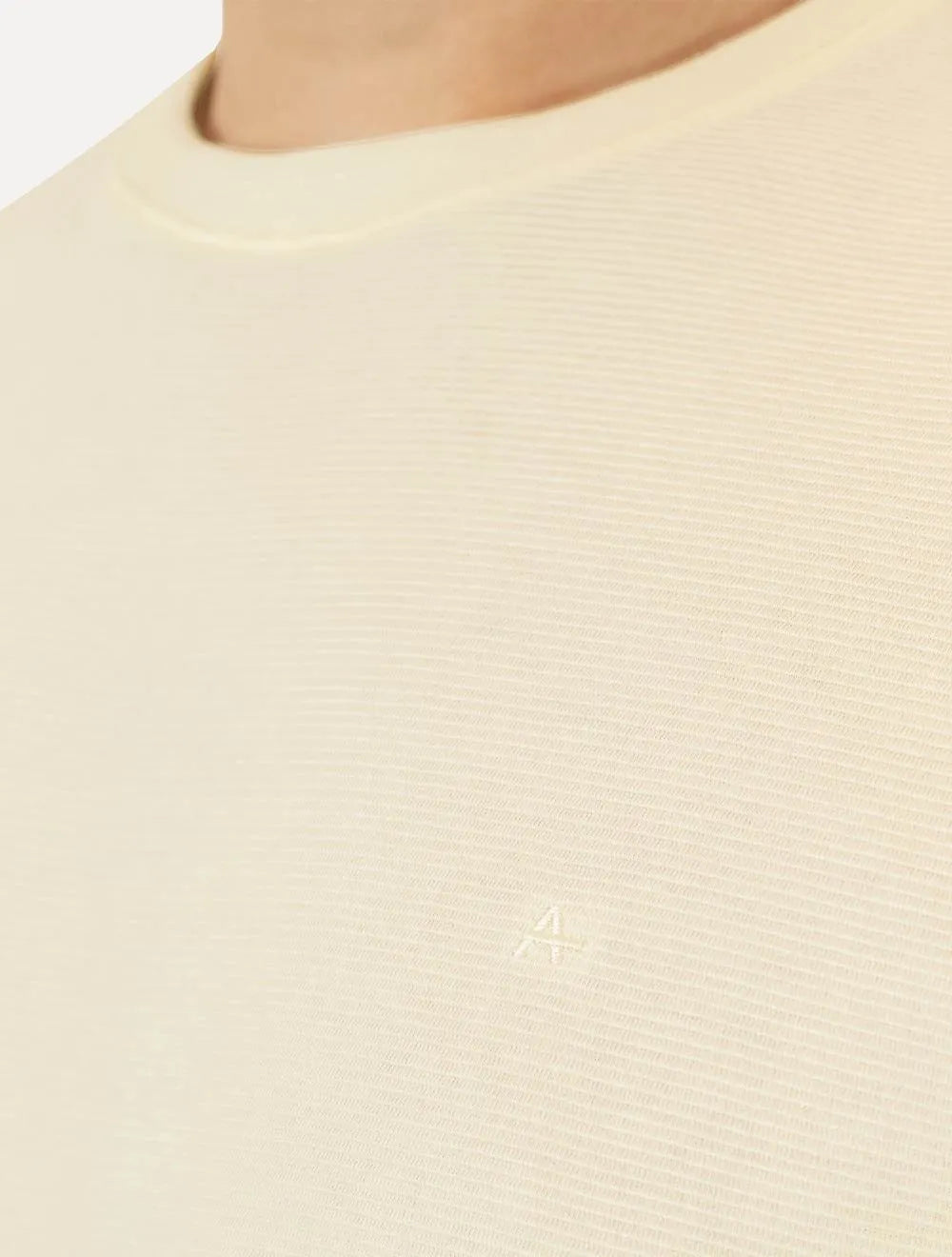 Camiseta Aramis Masculina Regular Textura Ottoman Off-White