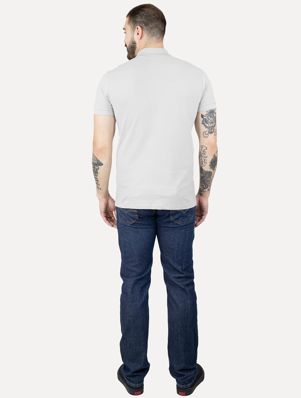 Polo Colcci Masculina Piquet Gray Simple Logo Cinza