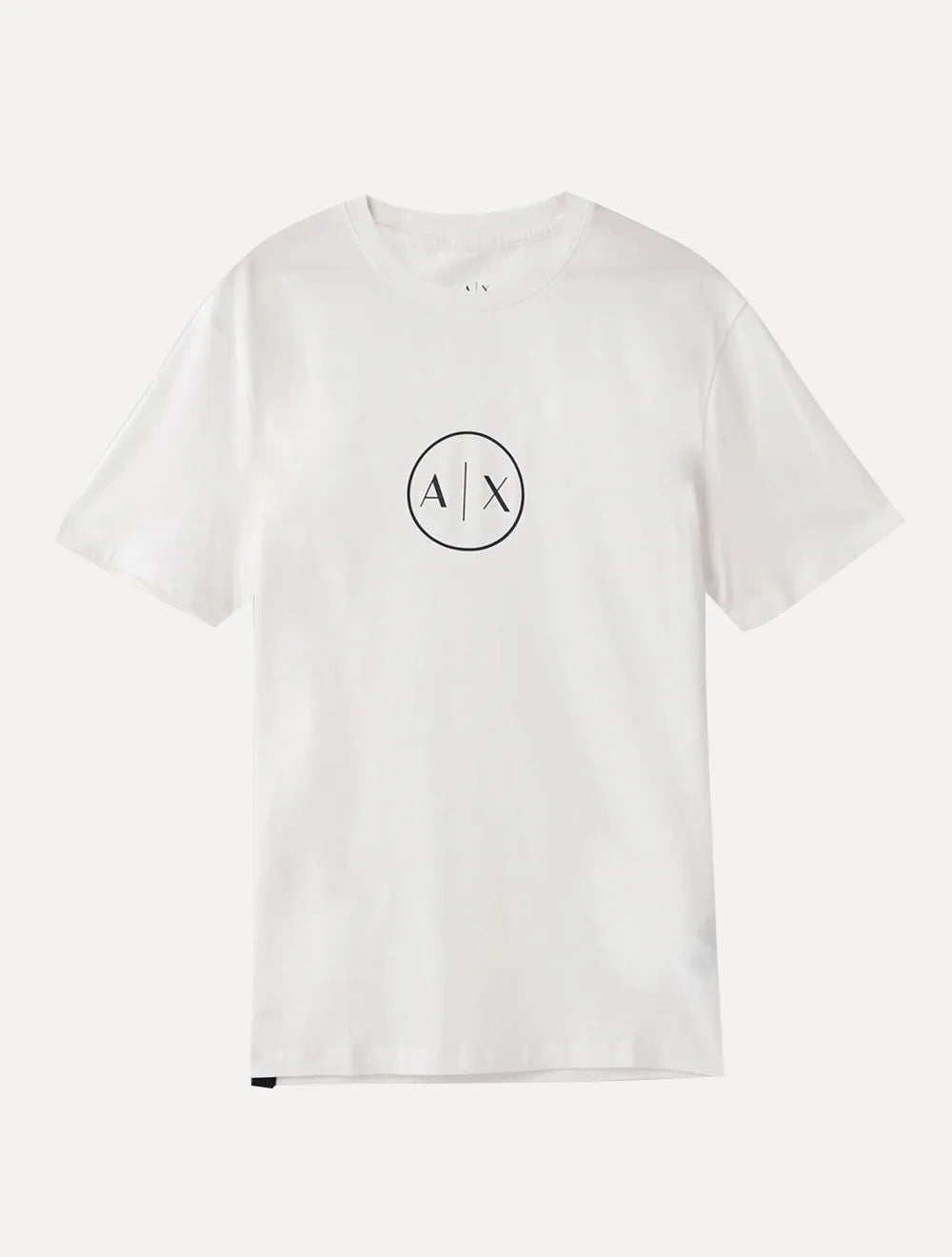 Camiseta Armani Exchange Masculina Regular Circle AX Logo Off White