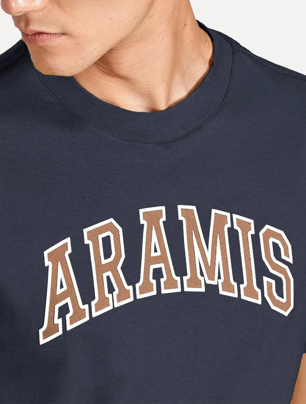 Camiseta Aramis Masculina Regular New College Azul Marinho