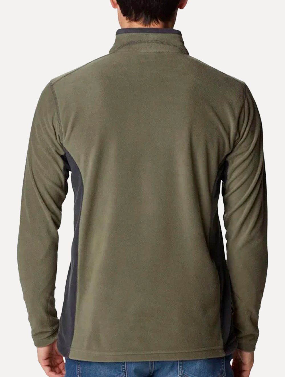 Blusa Columbia Masculina Klamath Range II Half Zip Stone Green / Shark Verde Militar
