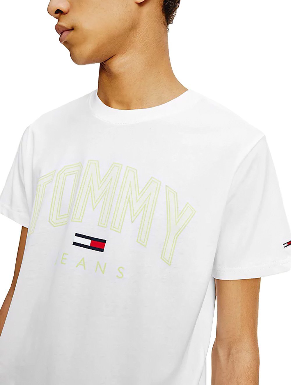 Camiseta Tommy Jeans Masculina Shadow Print Branca