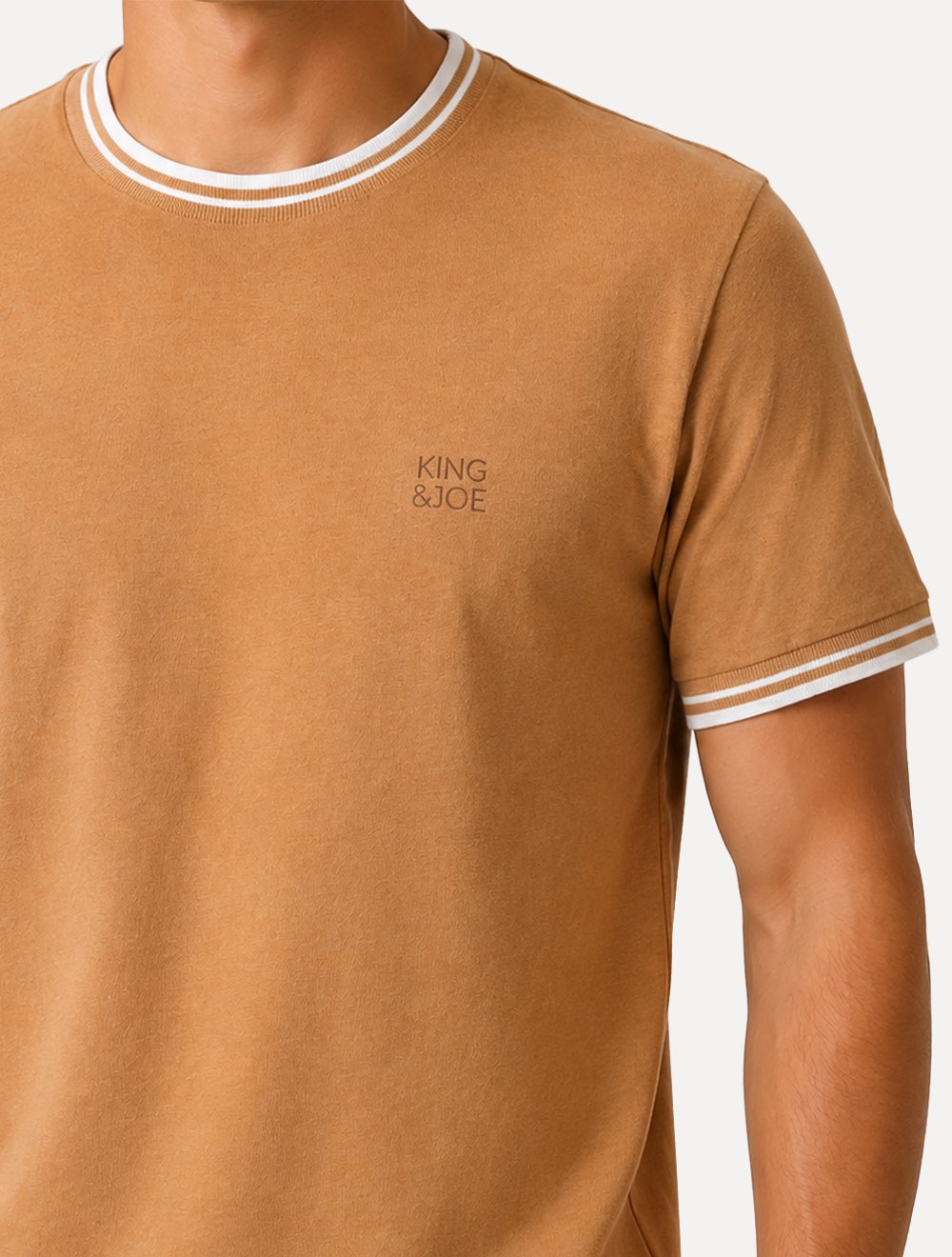 Camiseta King & Joe Masculina Premium Cotton Sport Laranja Claro