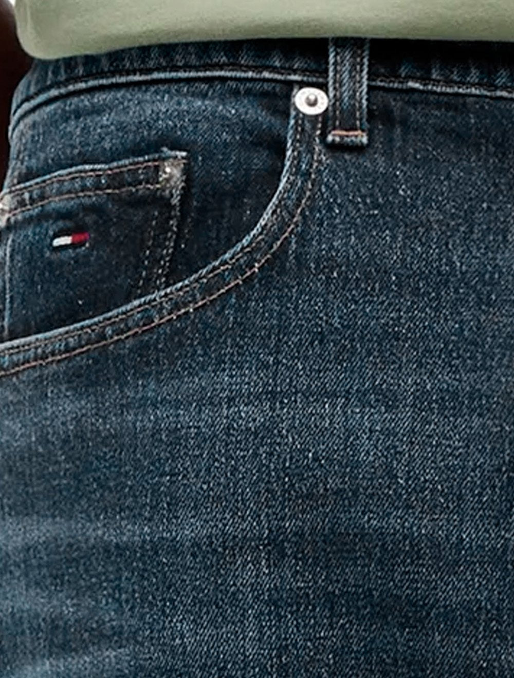 Calça Tommy Jeans Masculina Regular Straight Otis Azul Médio