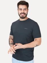 Camiseta Calvin Klein Jeans Light New Logo Azul Marinho