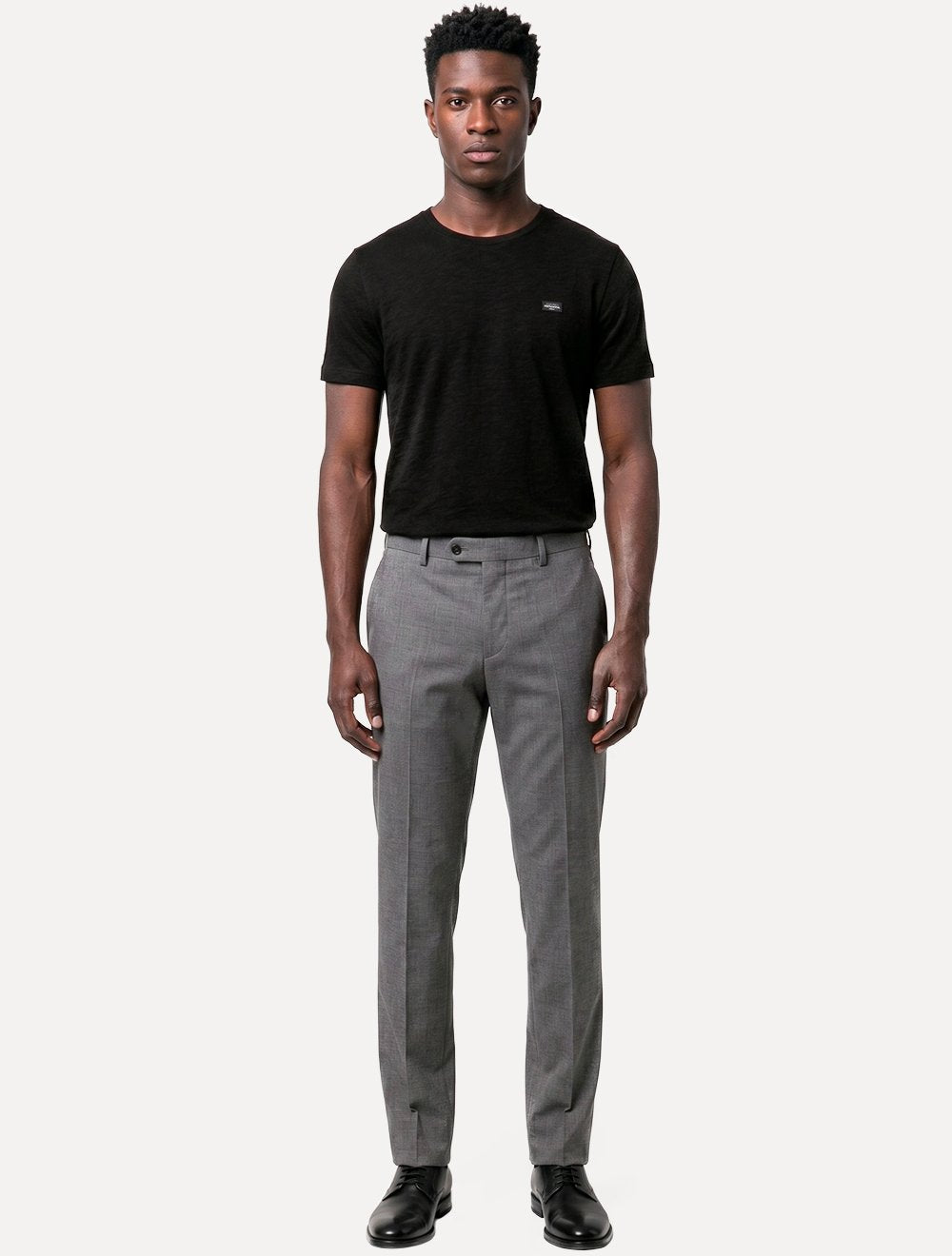 Camiseta Calvin Klein Masculina Egyption Cotton Rubber Patch Preta