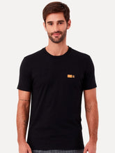 Camiseta Original Penguin Masculina Slim Rubber Logo Preta