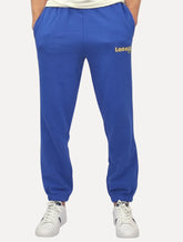 Calça Lacoste Masculina Moletom Jogger Print Logo Azul
