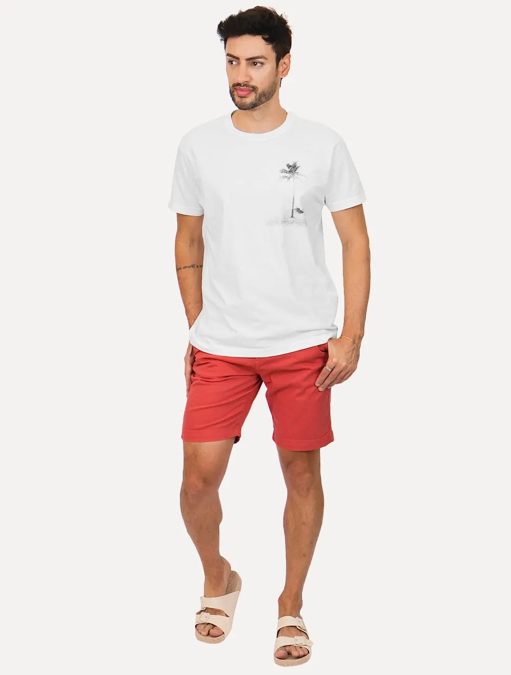 Camiseta Osklen Masculina Regular Stone Rio Postcard Branca