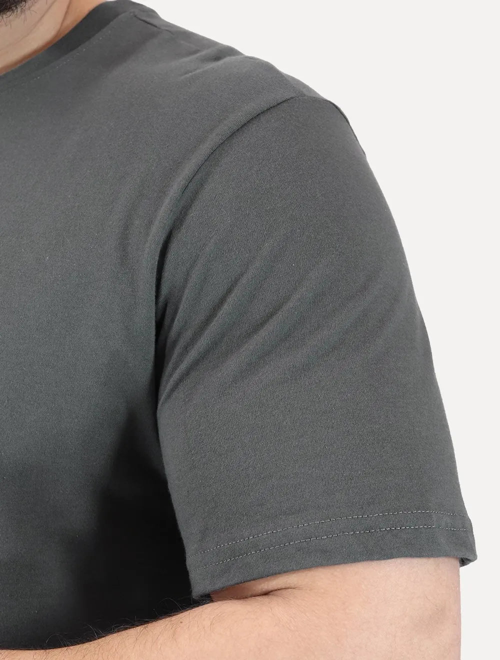 Camiseta Tommy Jeans Masculina Core Linear Gold Logo Chumbo