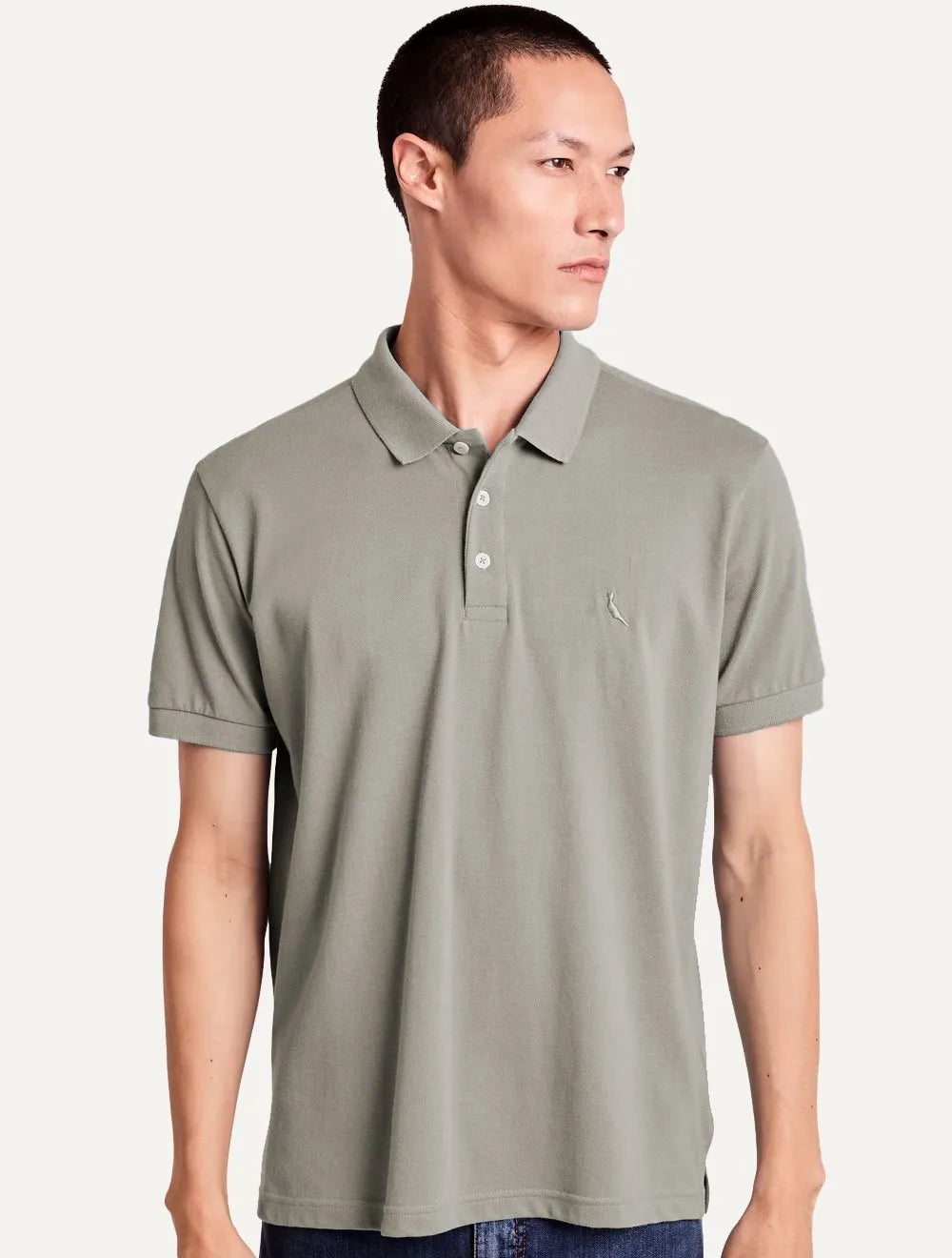 Polo Reserva Masculina Piquet Clássica Cinza