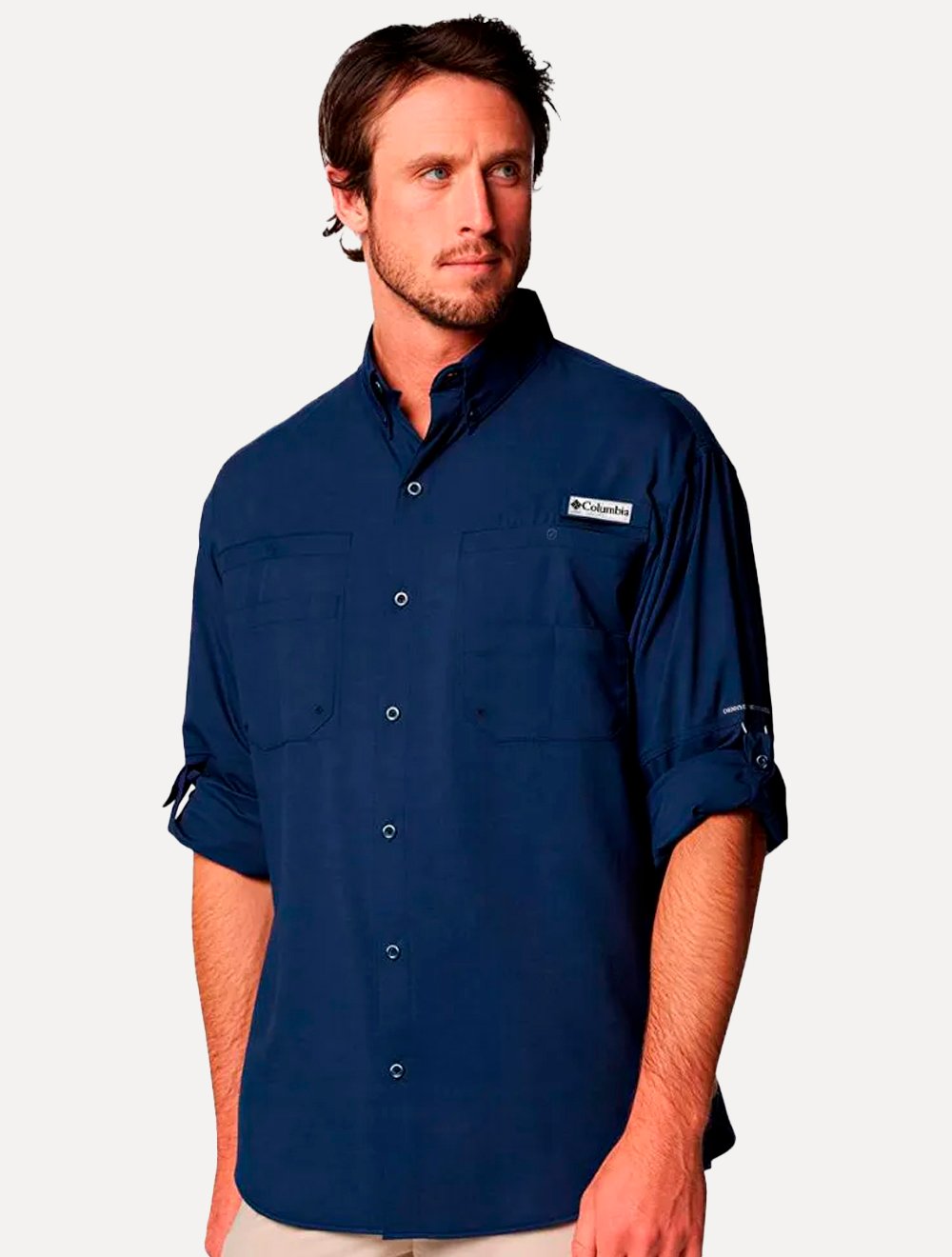 Camisa Columbia Masculina Tamiami II Navy Collegiate Azul Marinho