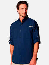 Camisa Columbia Masculina Tamiami II Navy Collegiate Azul Marinho