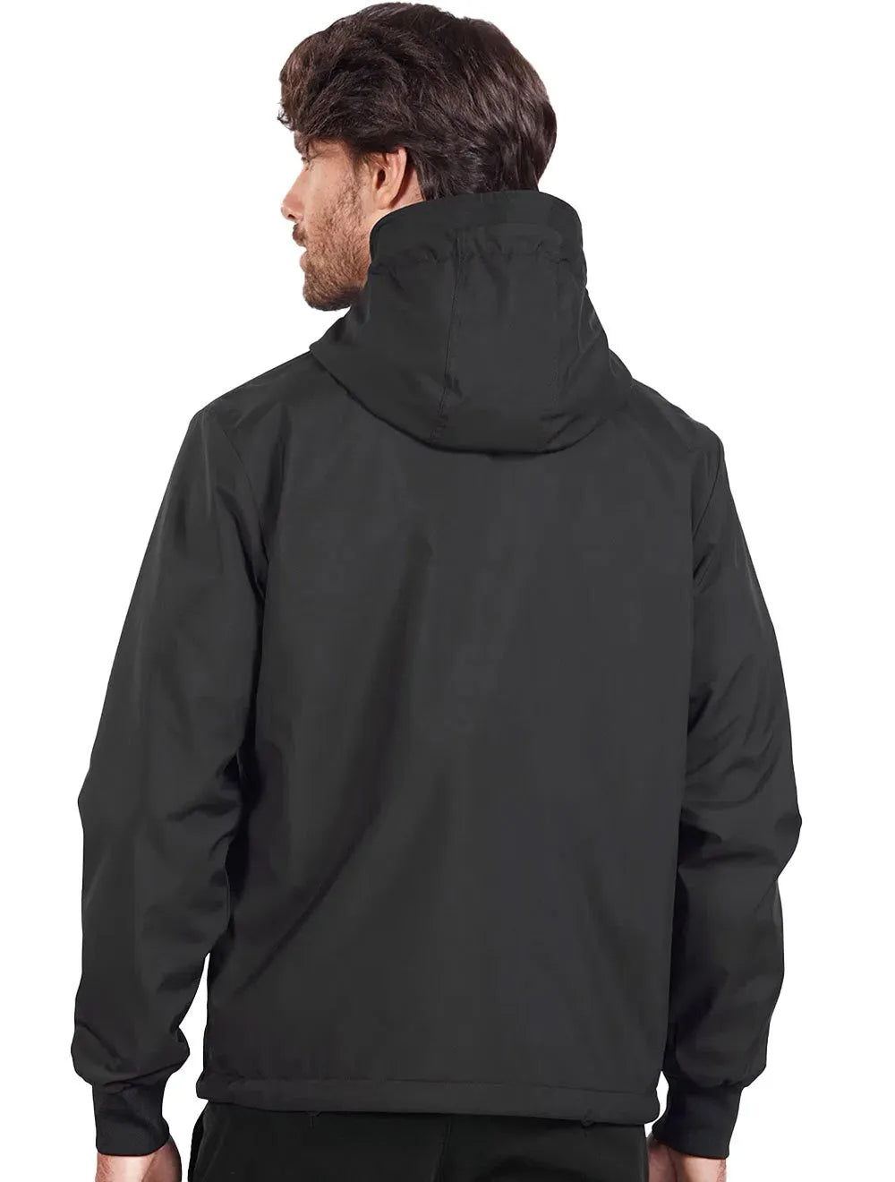 Jaqueta Aramis Masculina Nylon Dupla Face Hoodie Liquid Repeller Preta